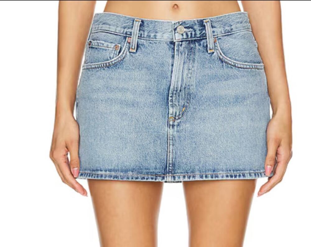 Womens Agolde Alek Denim Mini Skirt Size 26 EUC!